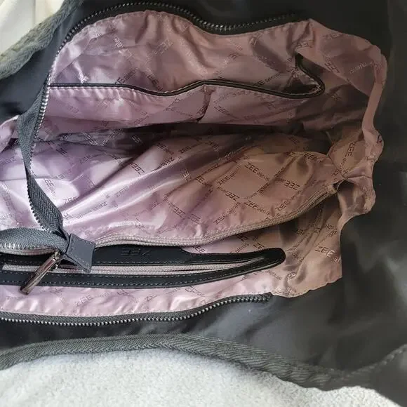 ZEE ALEXIS Purse Black Woven Boho Handbag Crossbody Strap Textured Tote Casual - Picture 9 of 14